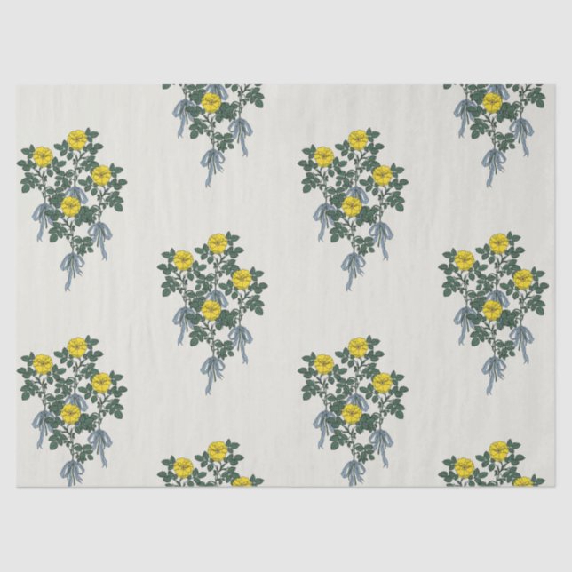 Papel De Seda Flora Tecido (Frente )