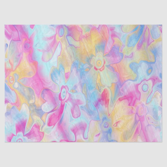 Papel De Seda Florais-5- Pintados Com Grãos (Frente )