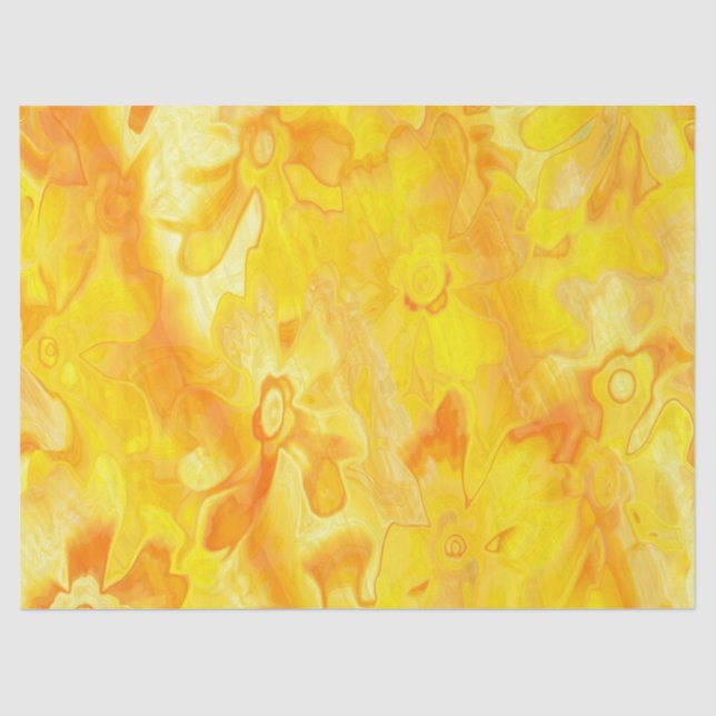 Papel De Seda Florais-8-Pintados Com Grãos-Tecidos (Frente )