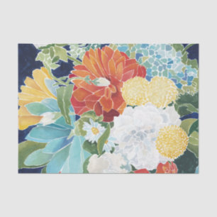 Papel De Seda Florais de meia-noite III