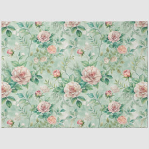 Papel De Seda Florais inspirados pela Elegante Vintage Rosa