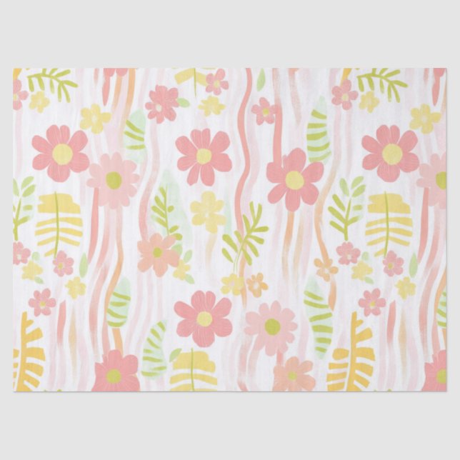 Papel De Seda Florais Pastel Retrô (3) (Frente )