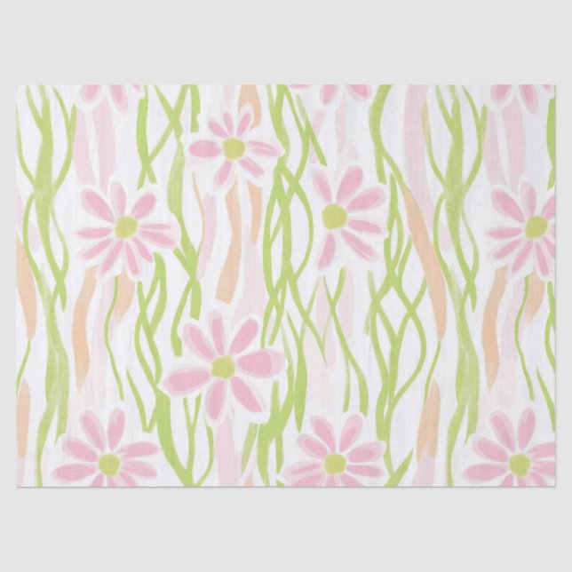 Papel De Seda Florais Pastel Retrô (8) (Frente )