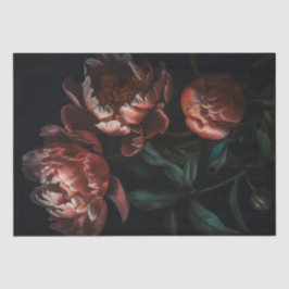 Papel De Seda Florais Românticos Escuros Desfazem Quebra-Present