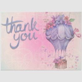 Papel De Seda florais rosa e roxo