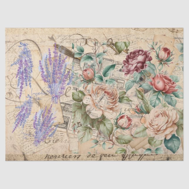 Papel De Seda floral (Frente )