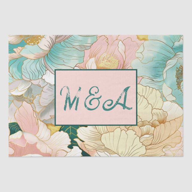 Papel De Seda Floral (Frente )