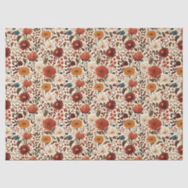 Papel De Seda Floral Botânico de outono Moderno