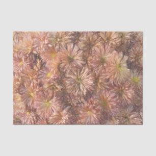 Papel De Seda Floral Chic Rosa Pastel Crisântemo Decoupage