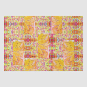 Papel De Seda Floral Colorida