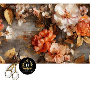 Papel De Seda Floral Corais Rústicos Decoupage Sem Costura