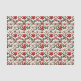 Papel De Seda Floral de Natal Elegante