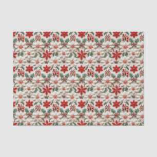 Papel De Seda Floral de Natal Elegante