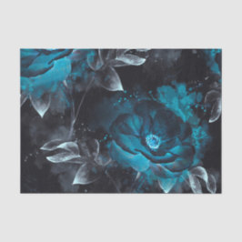 Papel De Seda Floral escuro