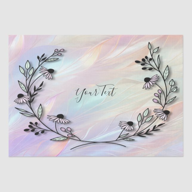 Papel de Seda Floral Mínimo (Frente )