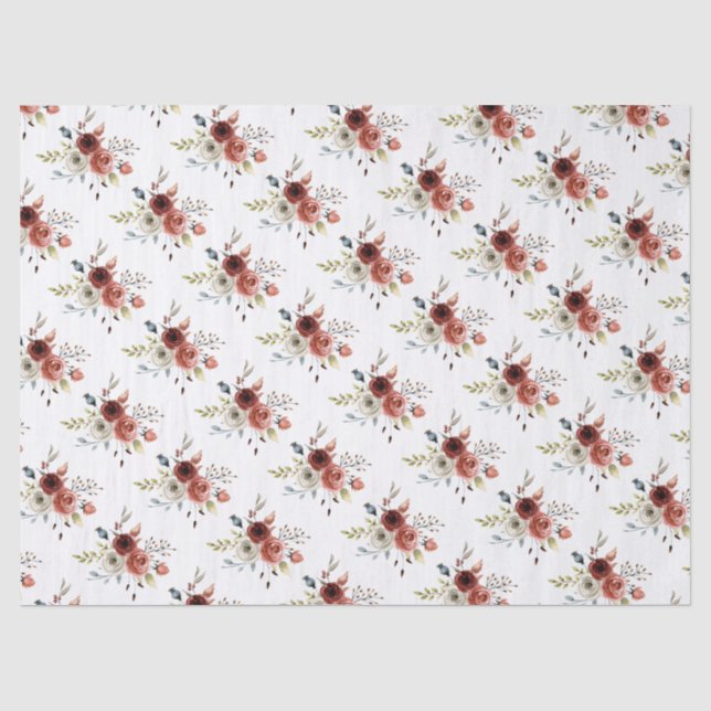 Papel de Seda Floral Misto de Outono para Casament (Frente )