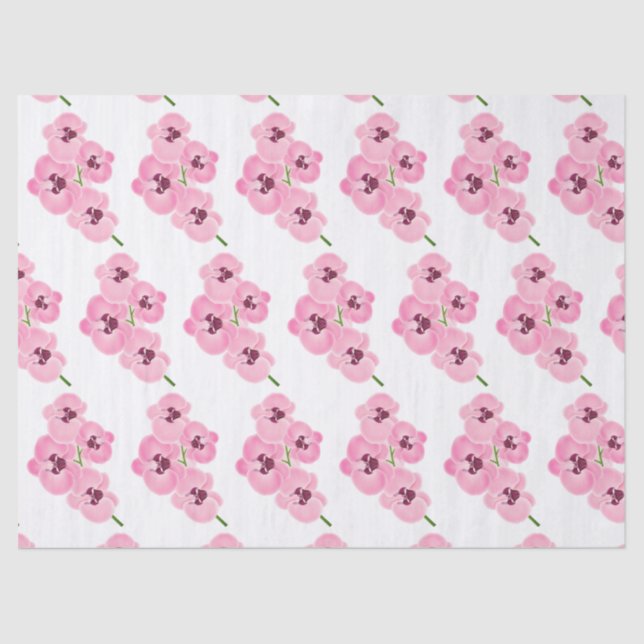 Papel De Seda Floral Moderno Elegante (Frente )