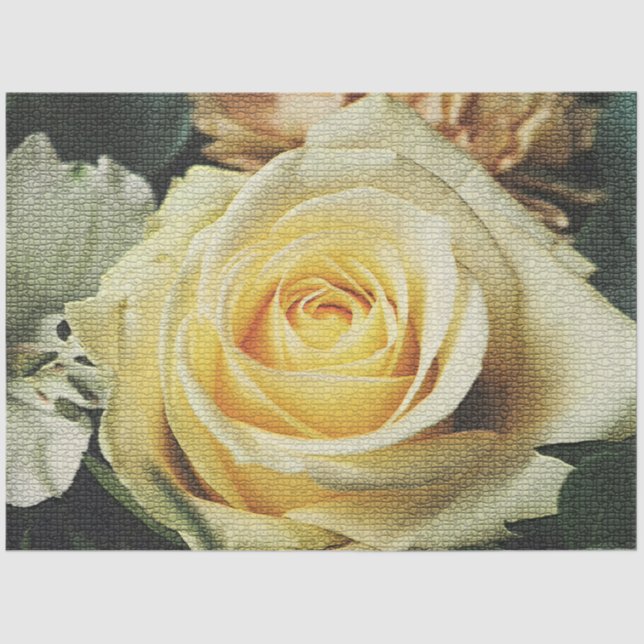 Papel De Seda Floral Moderno Elegante (Frente )