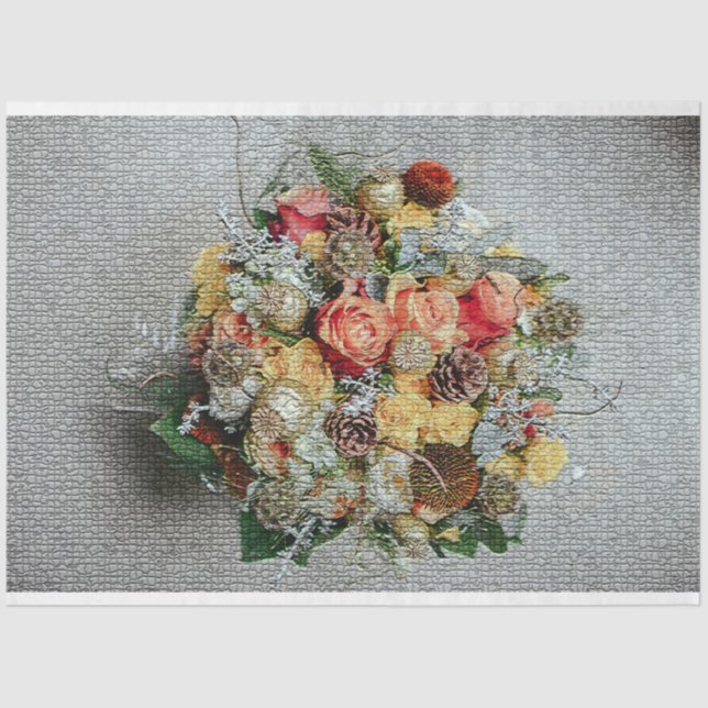 Papel De Seda Floral Moderno Elegante (Frente )