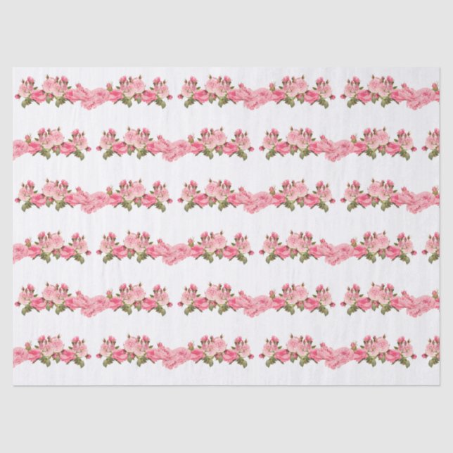 Papel De Seda Floral Moderno Elegante (Frente )