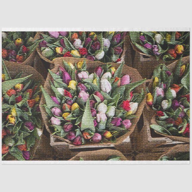 Papel De Seda Floral Moderno Elegante (Frente )