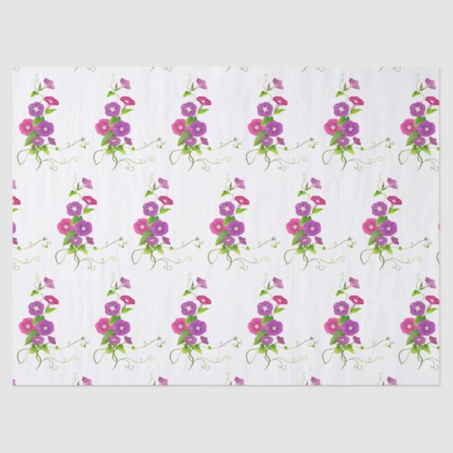 Papel De Seda Floral Moderno Elegante (Frente )