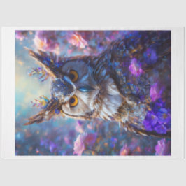 Papel De Seda Floral Owl