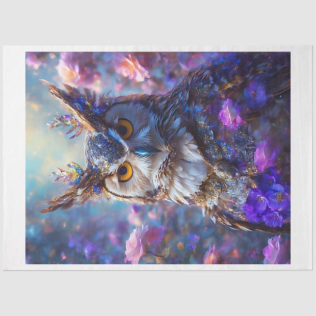 Papel De Seda Floral Owl (Frente )