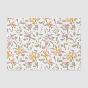Papel De Seda Floral Padrões Freesias Flores