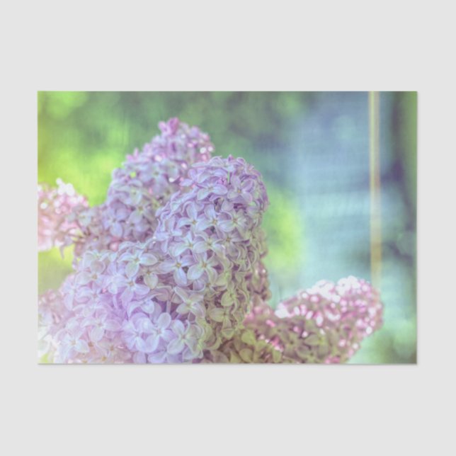 Papel De Seda Floral Purple Lilac Country Art Design (Frente )