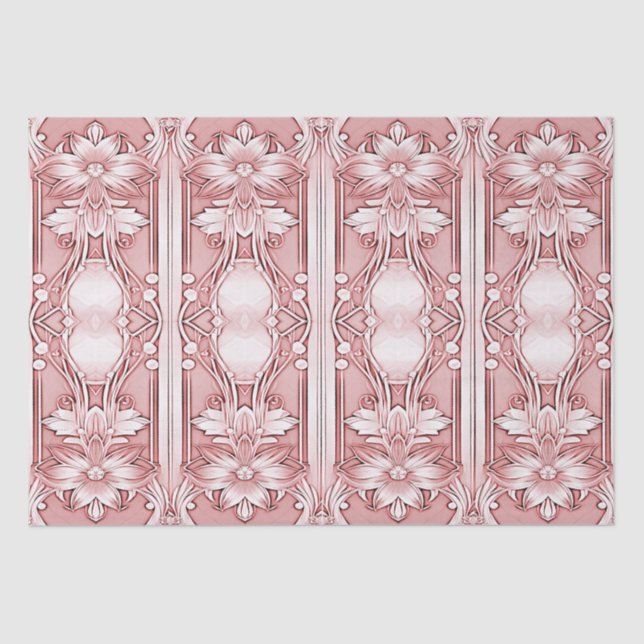 Papel de Seda Floral Rosa (Frente )