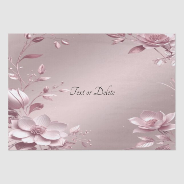 Papel de Seda Floral Rosa Delicado (Frente )
