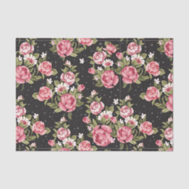 Papel De Seda floral, rosas, vermelho, preto, fundo, chique,