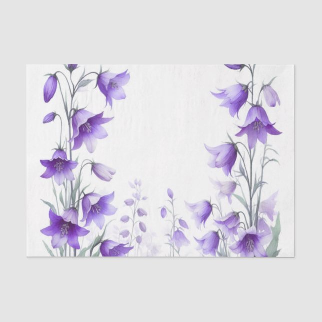 Papel de seda floral roxo (Frente )