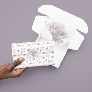 Papel de Seda Floral Roxo