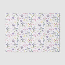 Papel De Seda Floral Roxo