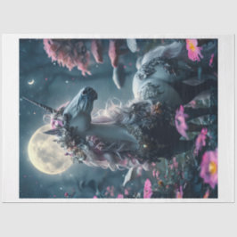 Papel De Seda Floral Unicorn