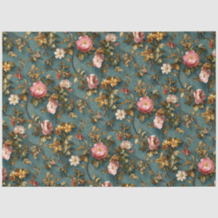 Papel De Seda Floral Vintage