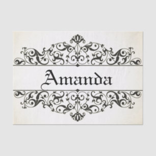Papel De Seda Floral Vintage Personalizado