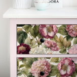 Papel De Seda Floral Vintage Pink Peony Hydrangea Decoupage<br><div class="desc">Antique Chintz estilo rosa Hydrangea e Peony floral com elegantes flores botânicas de um jardim formal inglês. Criada por uma artista e designer internacionalmente licenciada,  Audrey Jeanne Roberts,  copyright.</div>
