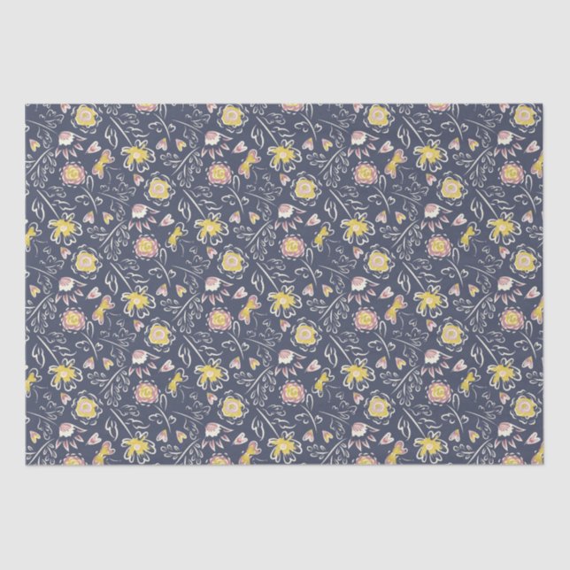 Papel De Seda Floral Whirlwind (Frente )