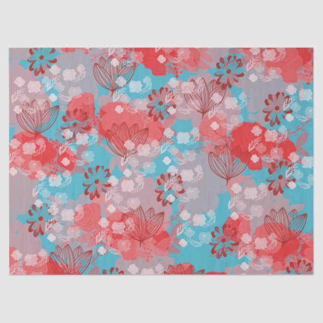 Papel De Seda Flores (Frente )