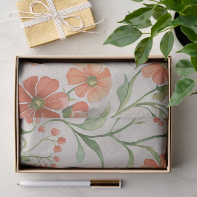 Papel De Seda Flores 3 (Presente)