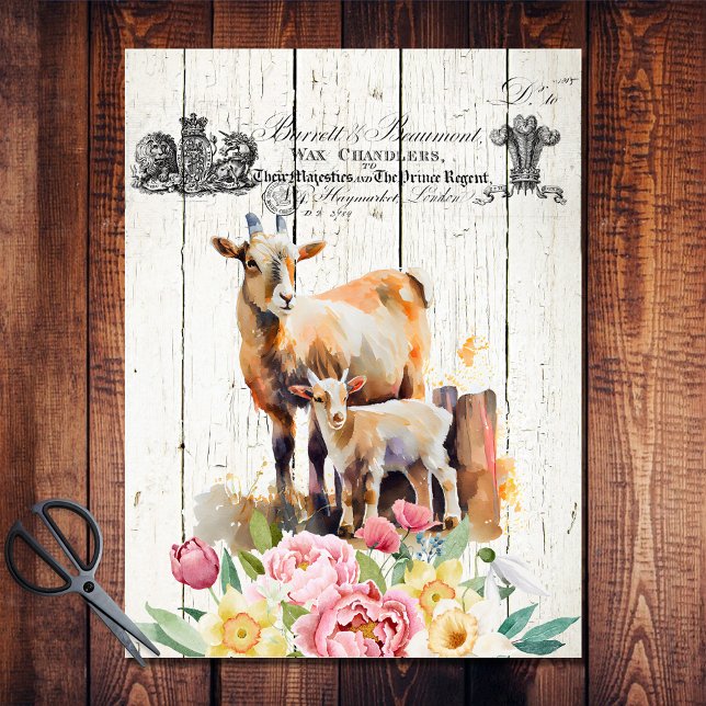 Papel De Seda Flores Alpinas de Cabra Country Francesas (Criador carregado)