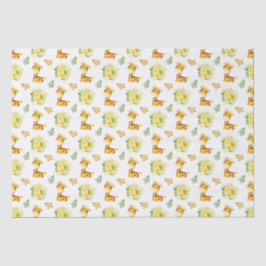 Papel De Seda Flores Amarelas Giraffe