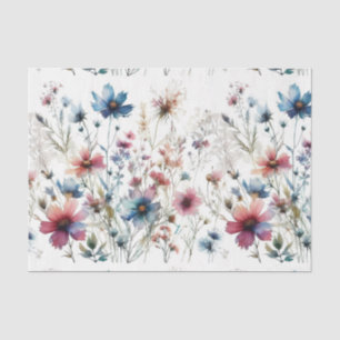 Papel De Seda Flores Aquarela Tinta Alcoólica Floral
