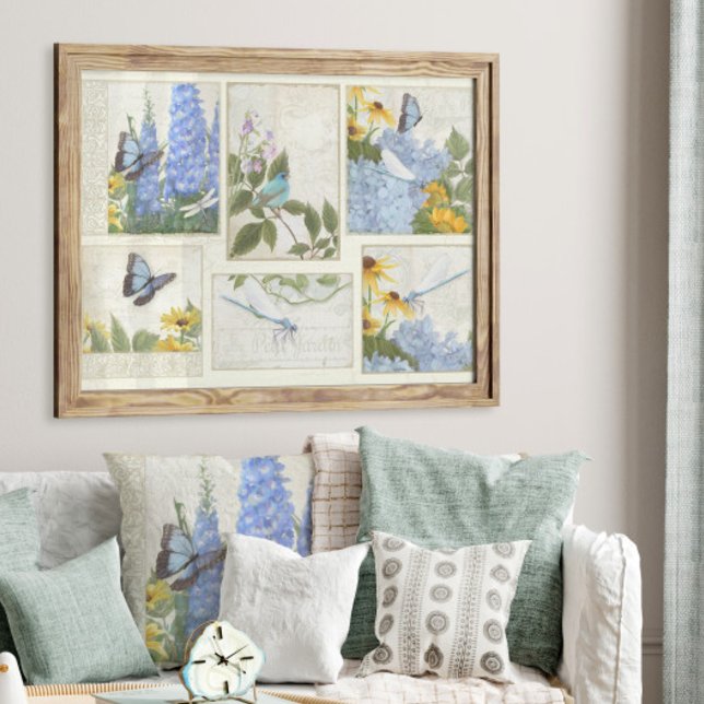 Papel De Seda Flores Azuis Dúvidas de Artesanatos de Dragonfly (Criador carregado)