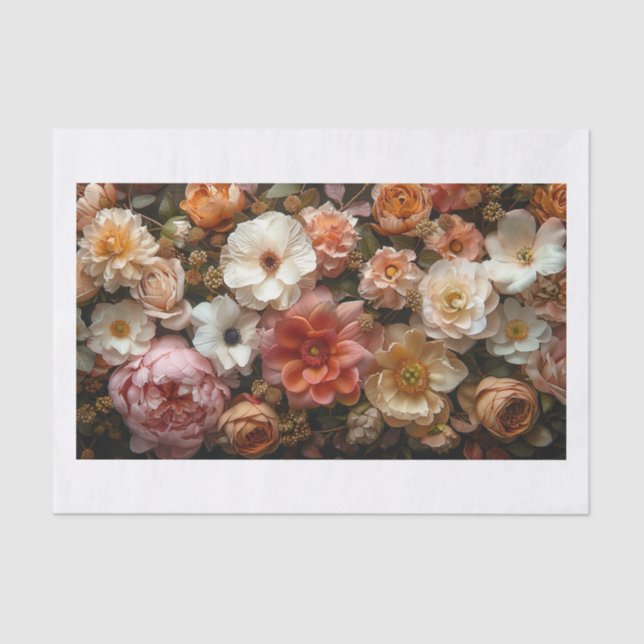 Papel De Seda Flores Bonitas19 (Frente )