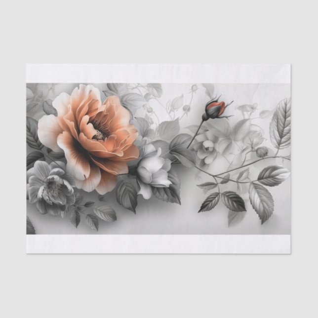 Papel De Seda Flores Bonitas3 (Frente )