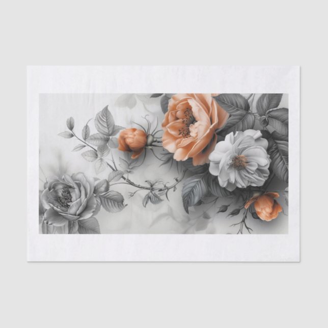 Papel De Seda Flores Bonitas7 (Frente )